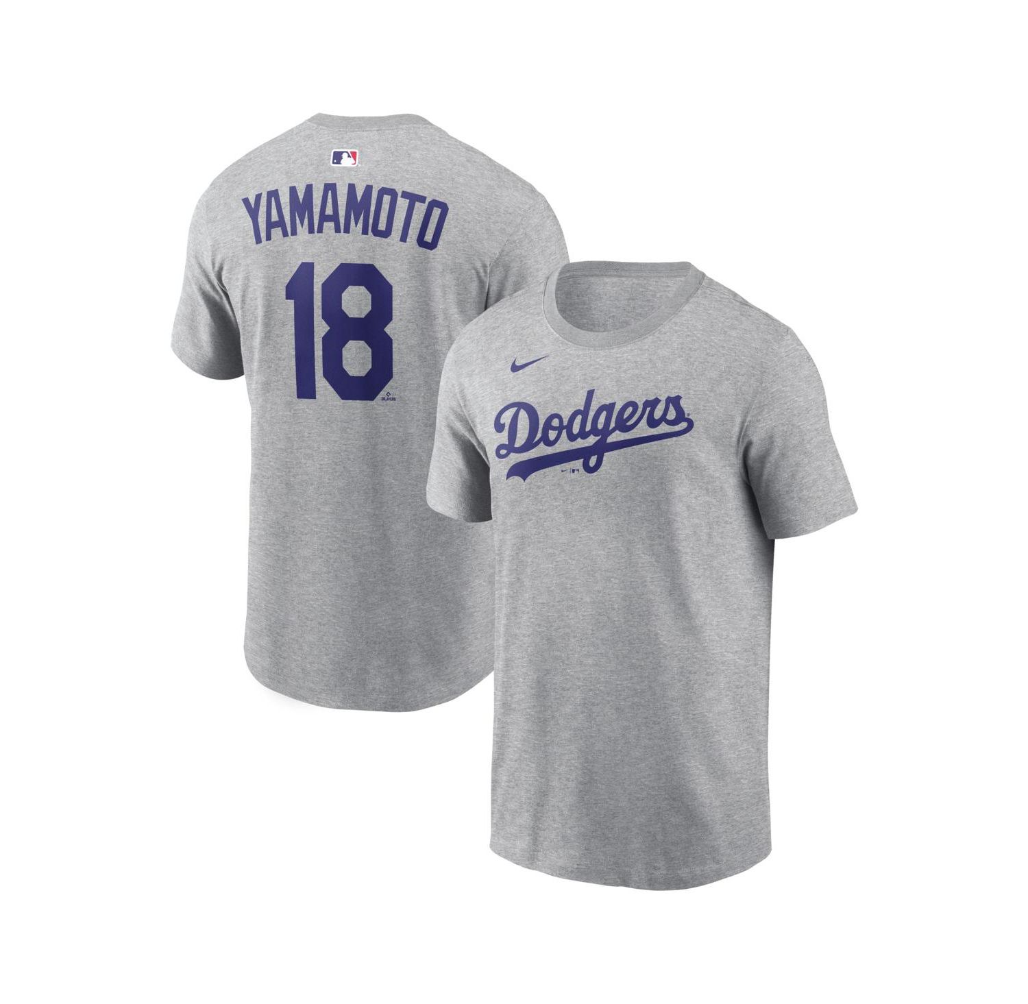 Men's Yoshinobu Yamamoto Heather Gray Los Angeles Dodgers Name & Number T-Shirt