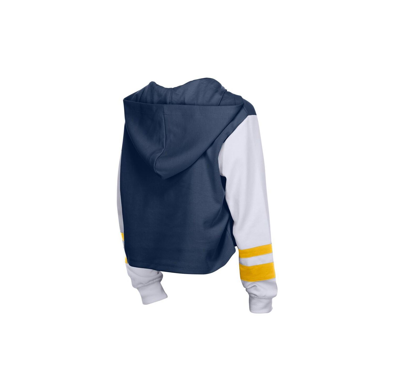 Women's Navy Milwaukee Brewers Boxy Lace-Up Hoodie