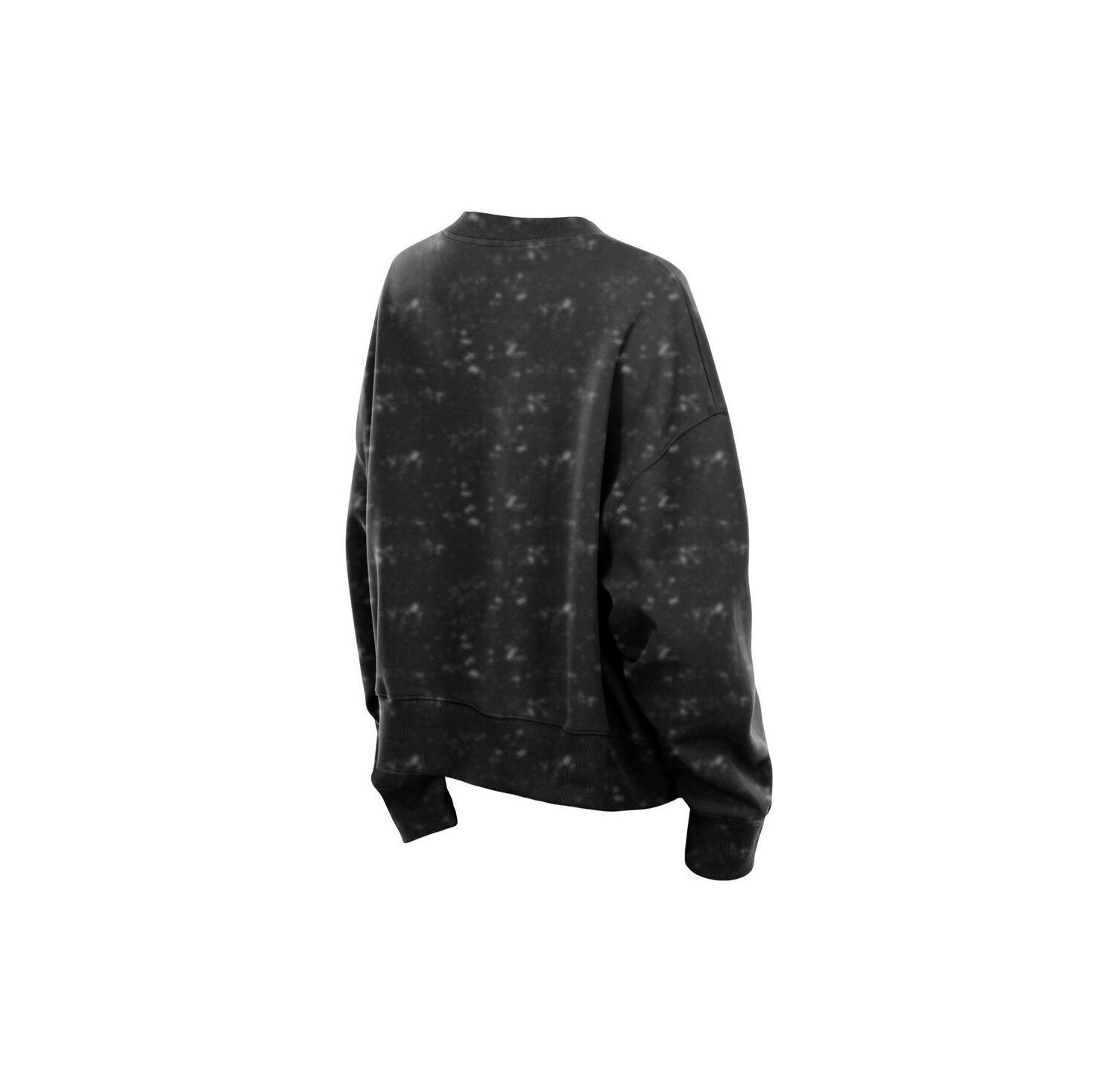 Women's Black Pittsburgh Pirates Throwback Oversized Boxy Sweatshirt