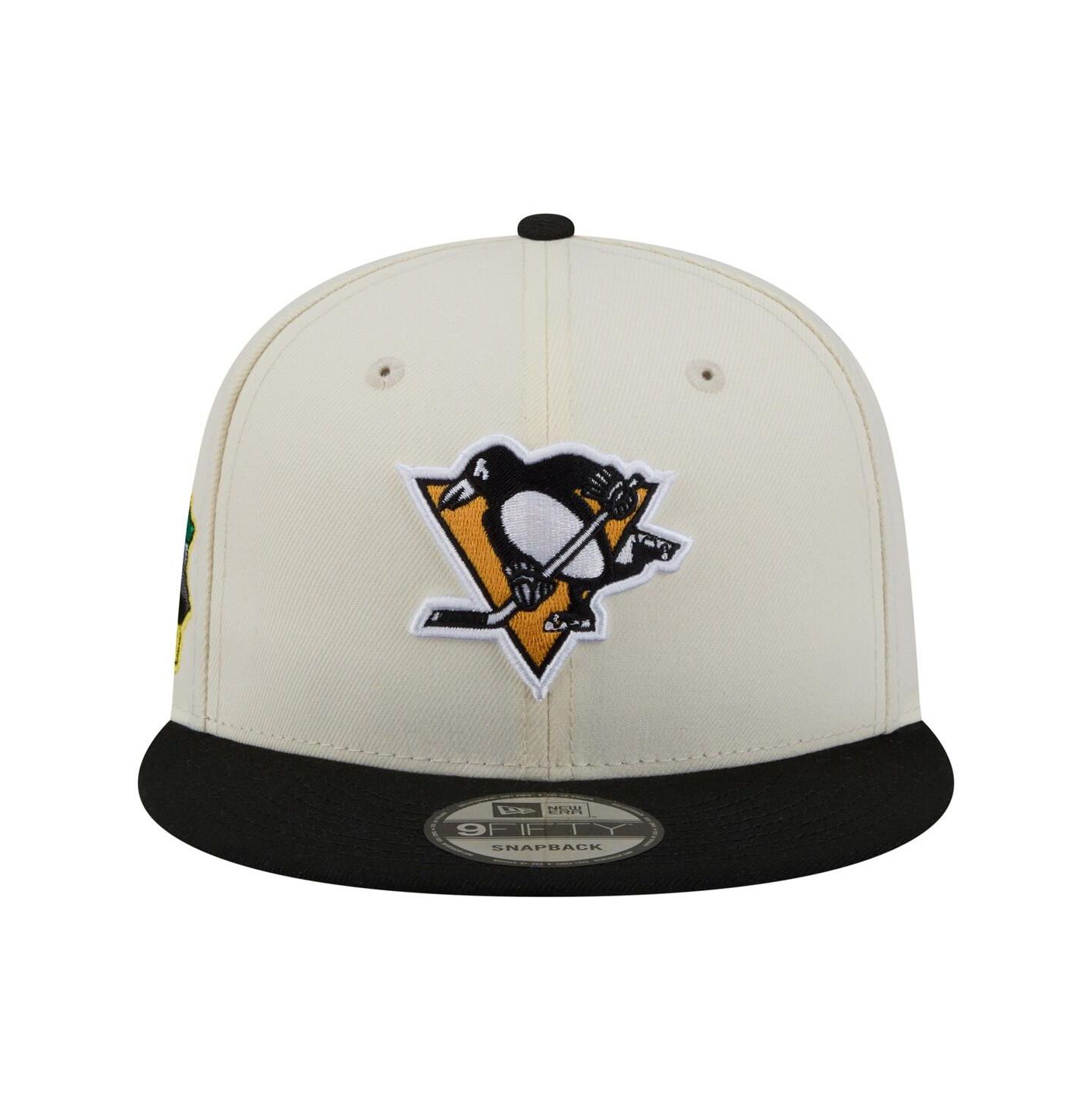 Мужская кепка New Era White/Black Pittsburgh Penguins Injection Localized Two-Tone 9FIFTY Snapback Hat — фото 2