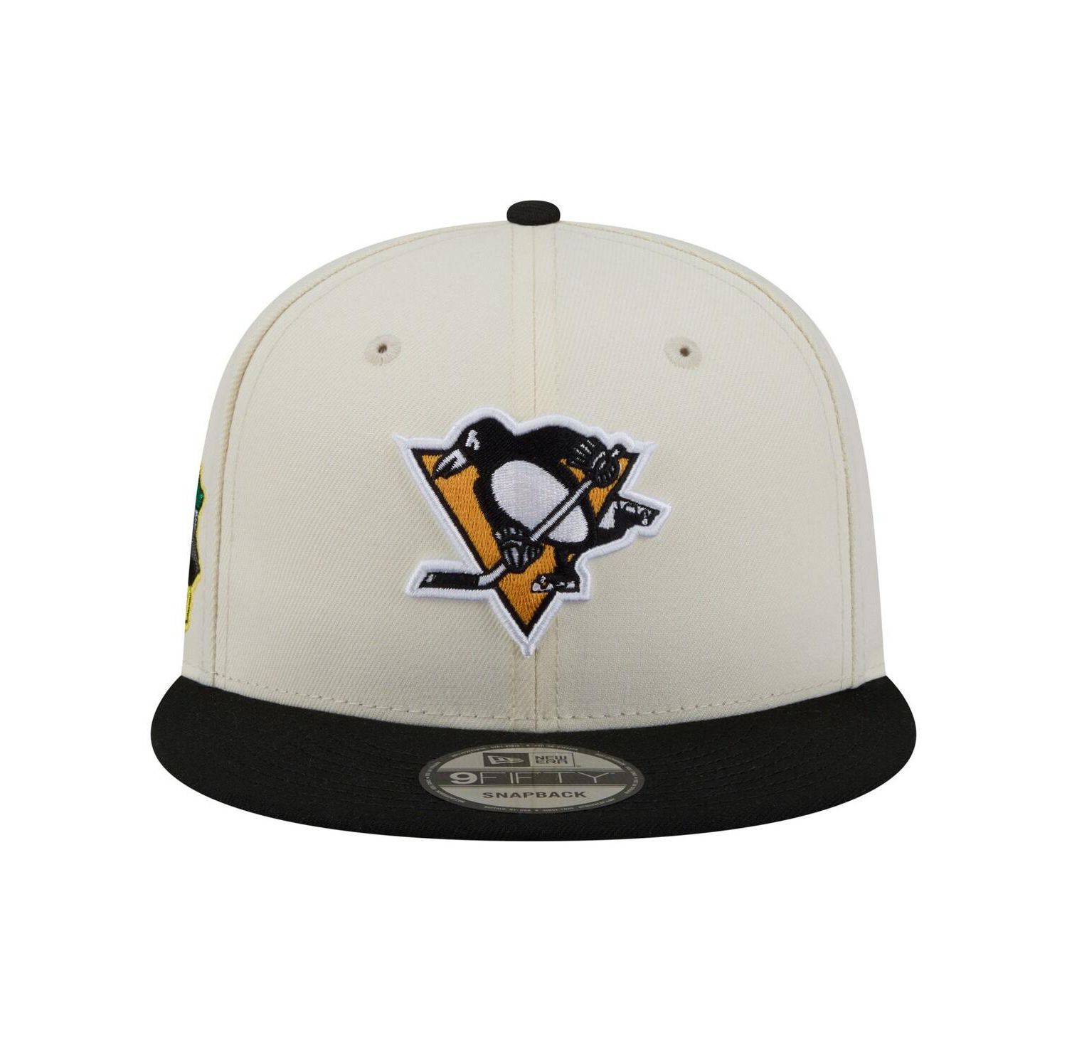 Men's White/Black Pittsburgh Penguins Injection Localized Two-Tone 9FIFTY Snapback Hat
