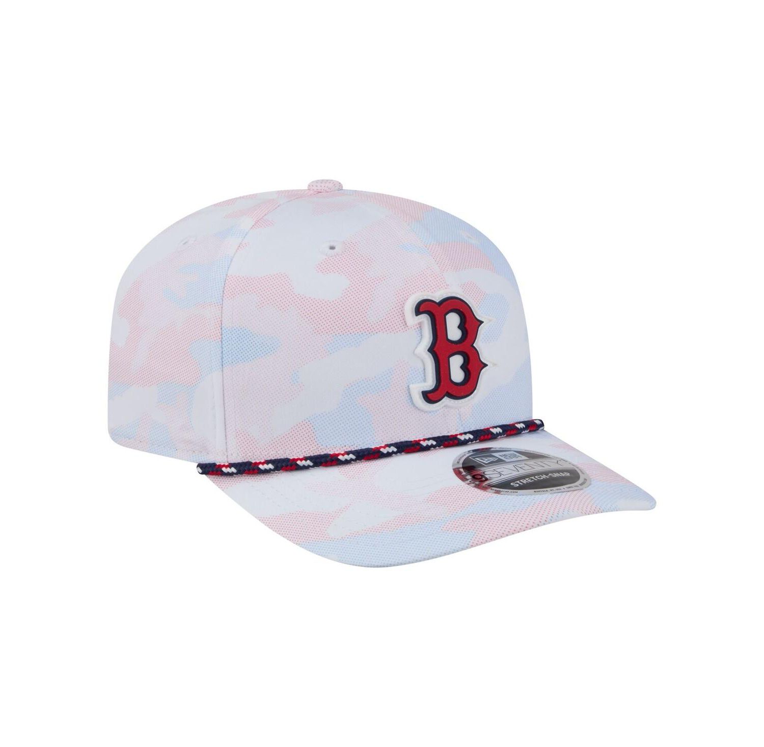 Men's White Boston Red Sox Camo Rope 9SEVENTY Adjustable Hat