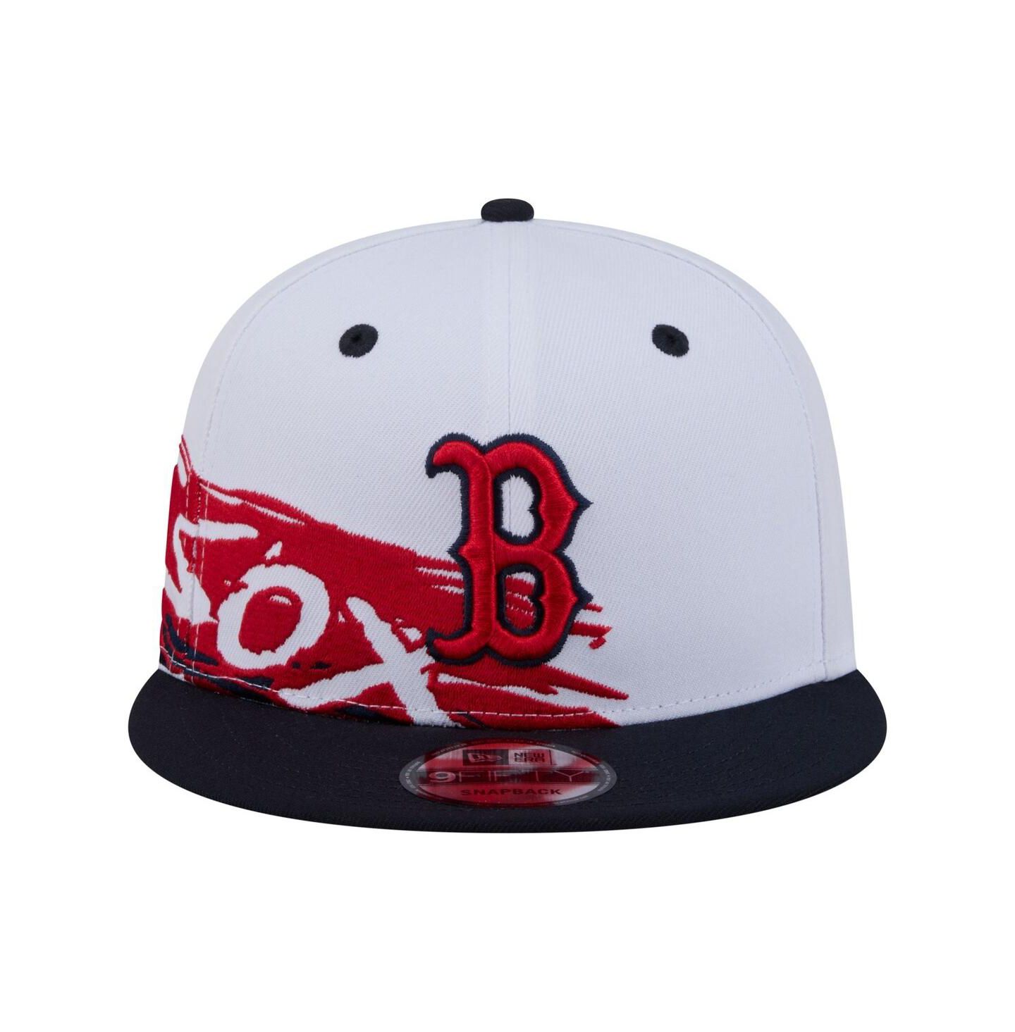 Мужская кепка New Era White/Navy Boston Red Sox 9FIFTY Snapback Hat — фото 2