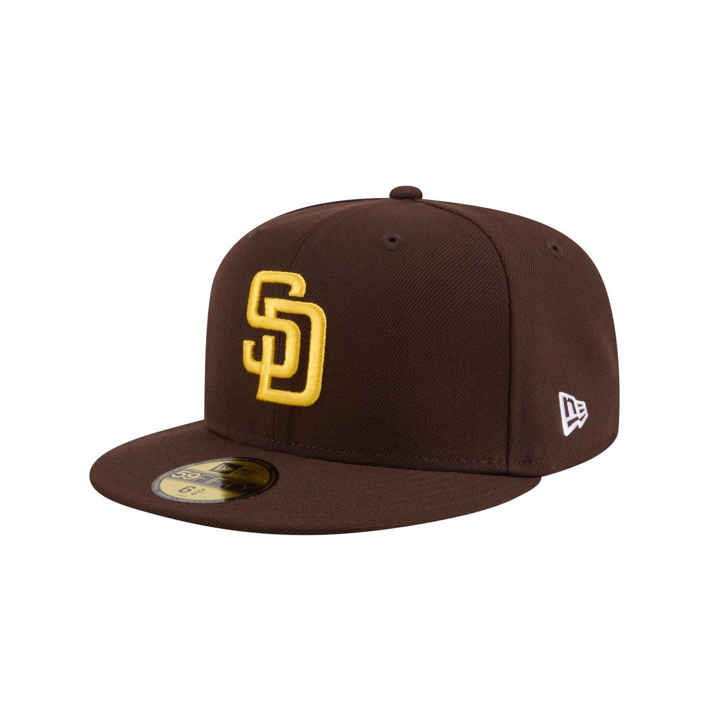 Мужская кепка New Era Brown San Diego Padres Hidden Hit 59FIFTY Fitted Hat — фото 3