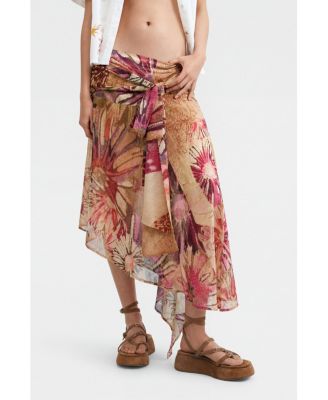 Women's Printed Midi Skirt