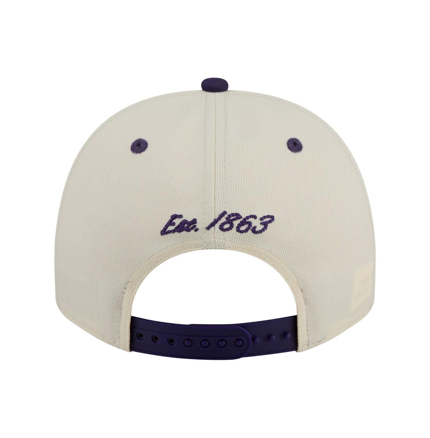 Мужская кепка New Era Cream/Purple Kansas State Wildcats Two-Tone Arched 9FIFTY Snapback Hat — фото 4