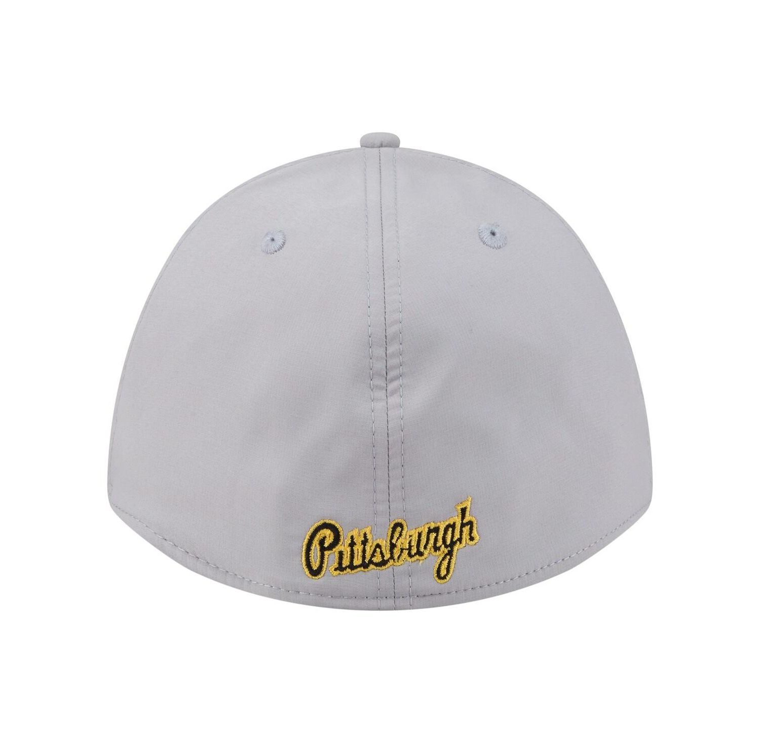 Men's Gray Pittsburgh Pirates Patch 39THIRTY A-Frame M-Crown Perforated Flex Hat