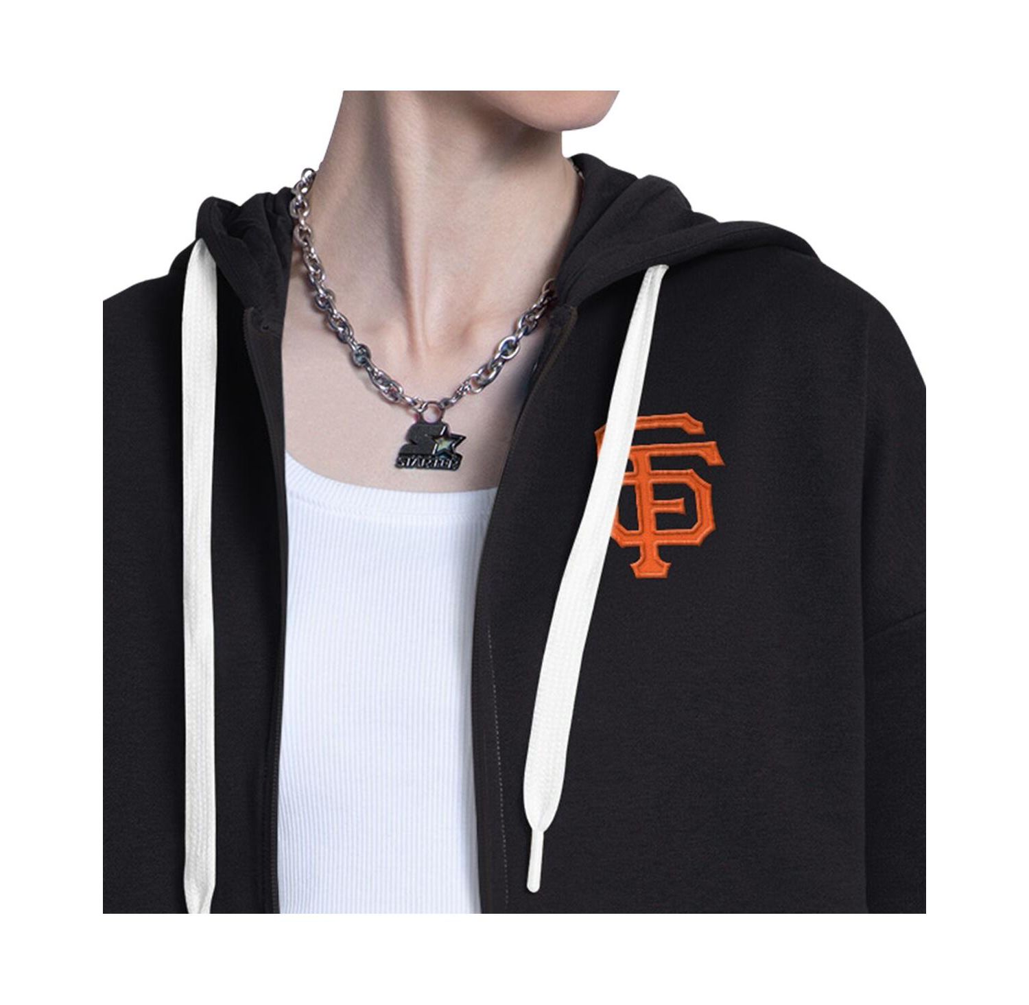 Women's Black/Heather Gray San Francisco Giants Wishbone Full-Zip Hoodie