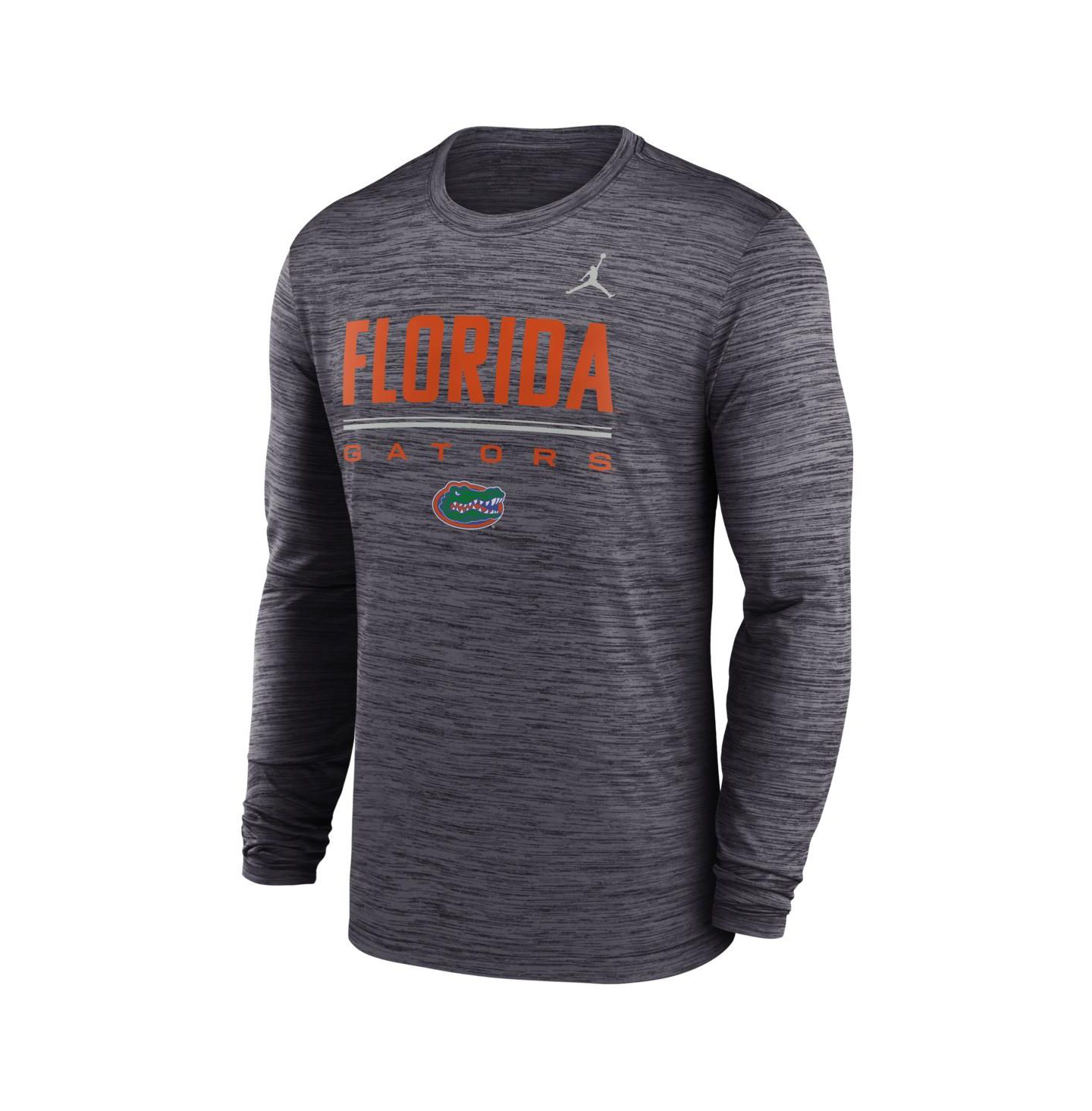 Мужская футболка Jordan Black Florida Gators Sideline Velocity Dri-FIT Long Sleeve — фото 2