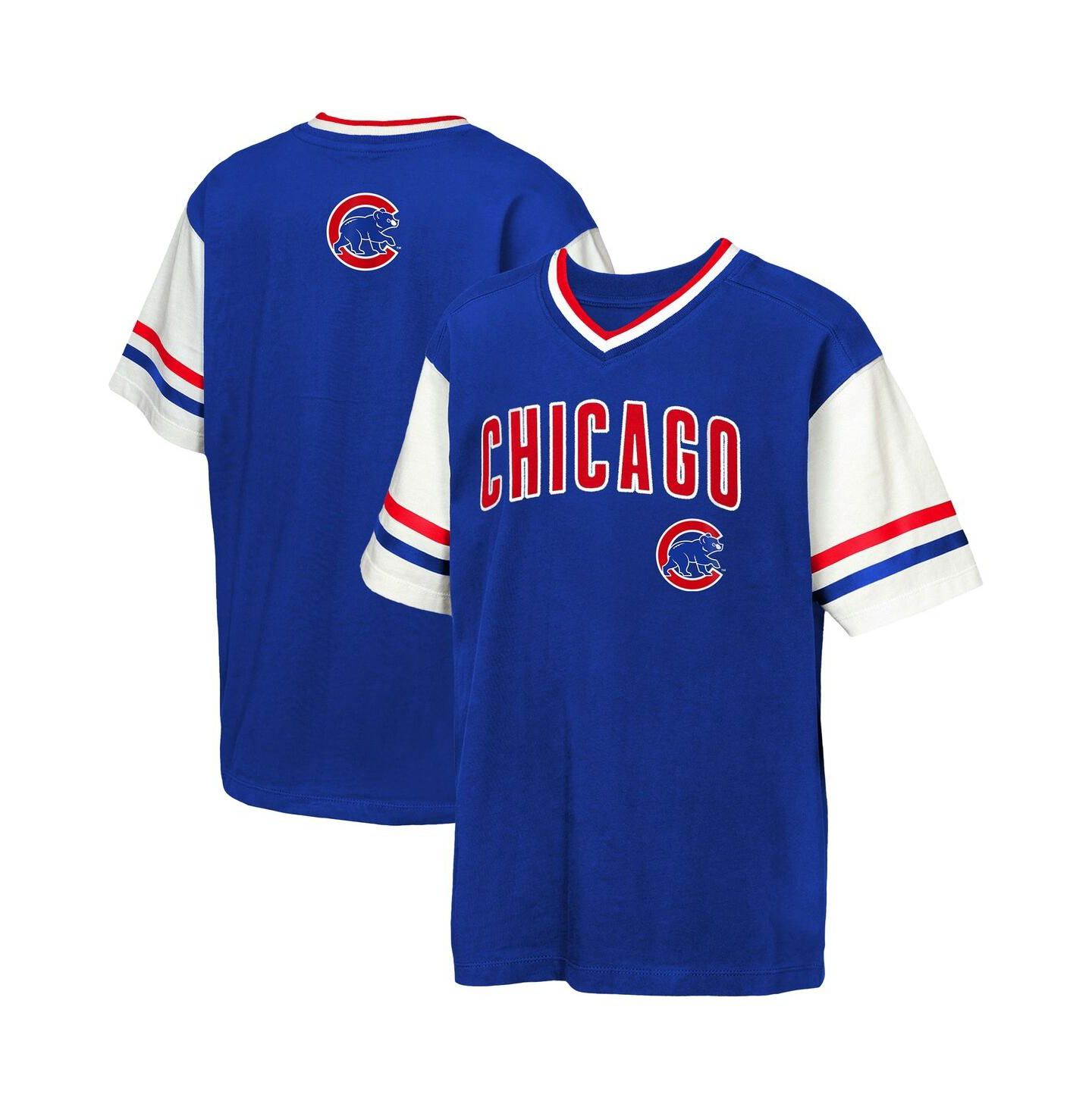 Детская футболка Outerstuff Royal Chicago Cubs Big League Base Runner Ringer — фото 1