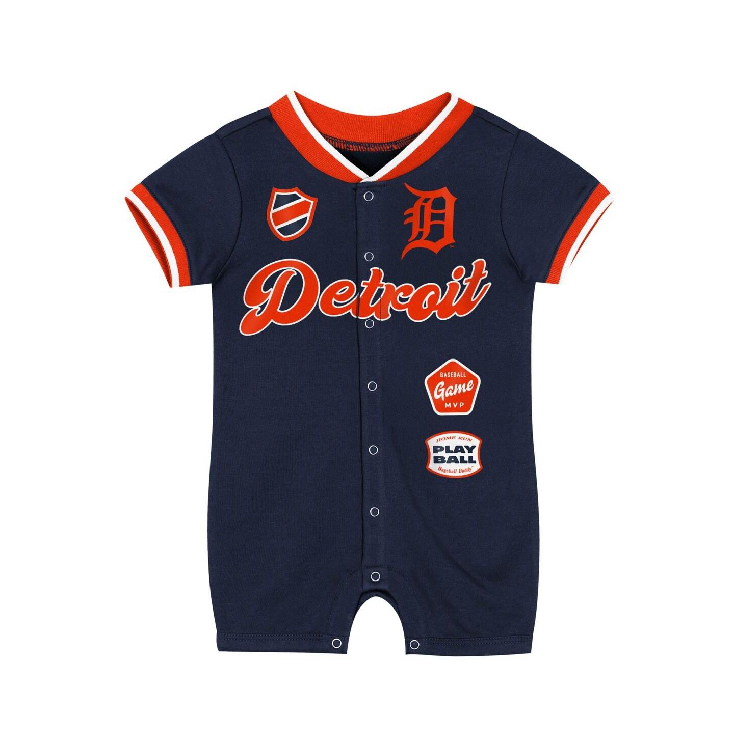 Комбинезон Outerstuff Navy Detroit Tigers Pinch Coverall для малышей — фото 2