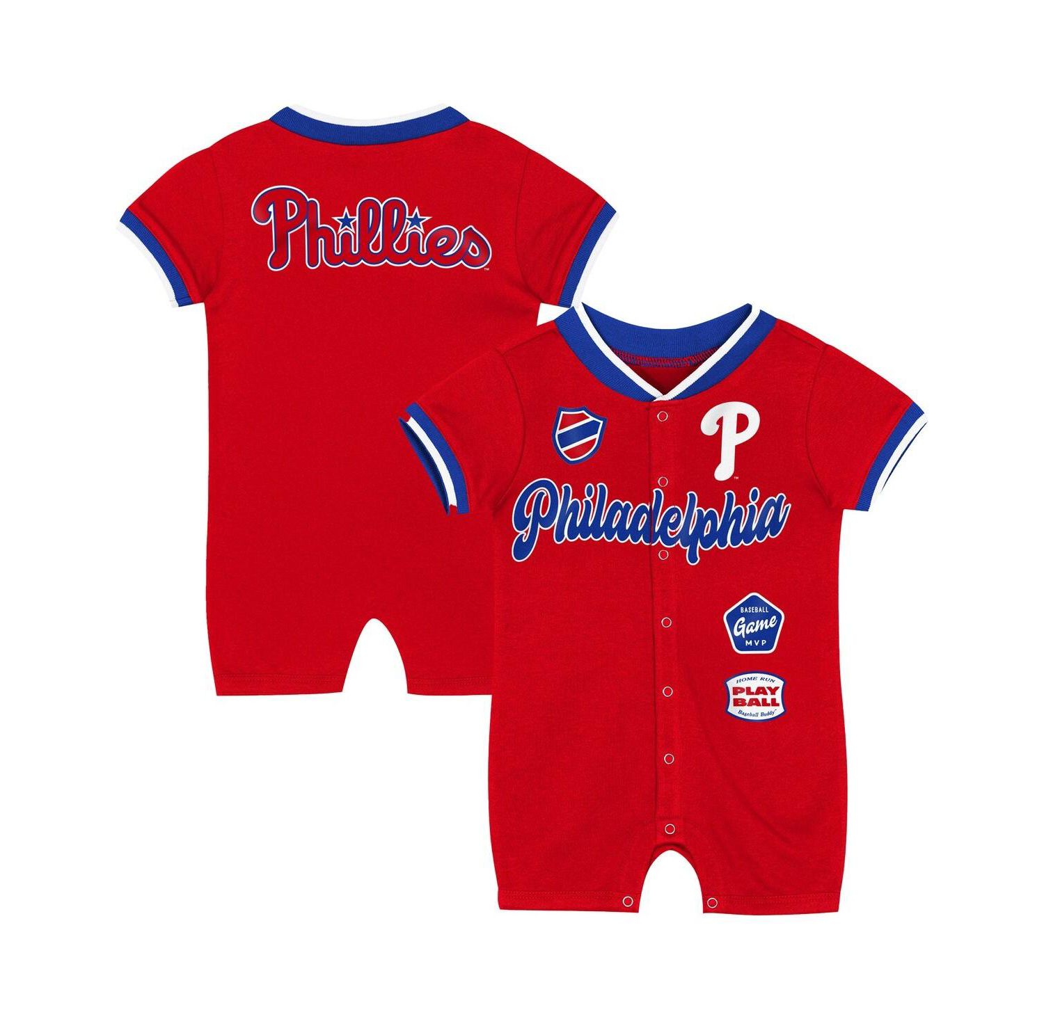 Baby Boys and Girls Red Philadelphia Phillies Pinch Coverall