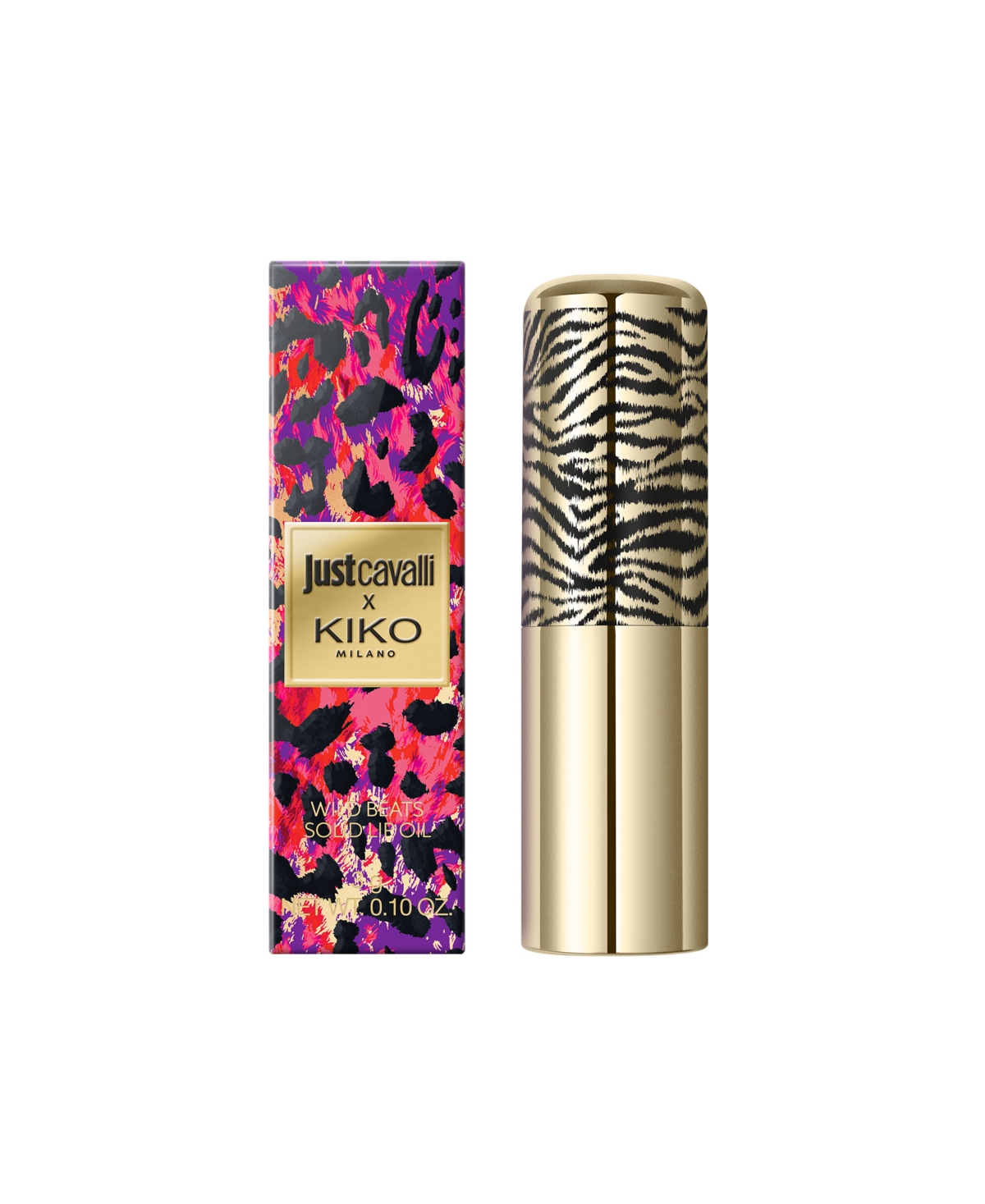 Kiko Milano X Just Cavalli Wild Beats Solid Lip Oil, 0.10 oz.