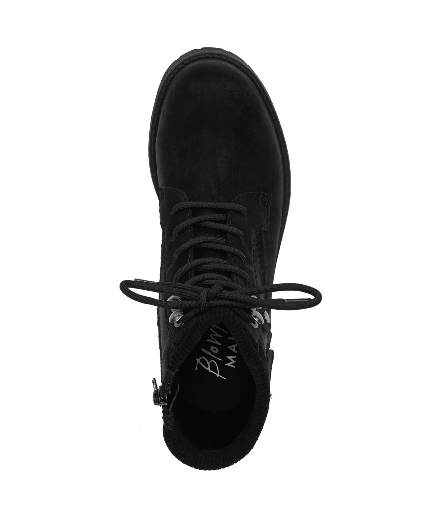 Женские ботинки Blowfish Malibu Astor Lace-Up Short Booties, цвет: Чёрная искусственная кожа — фото 4