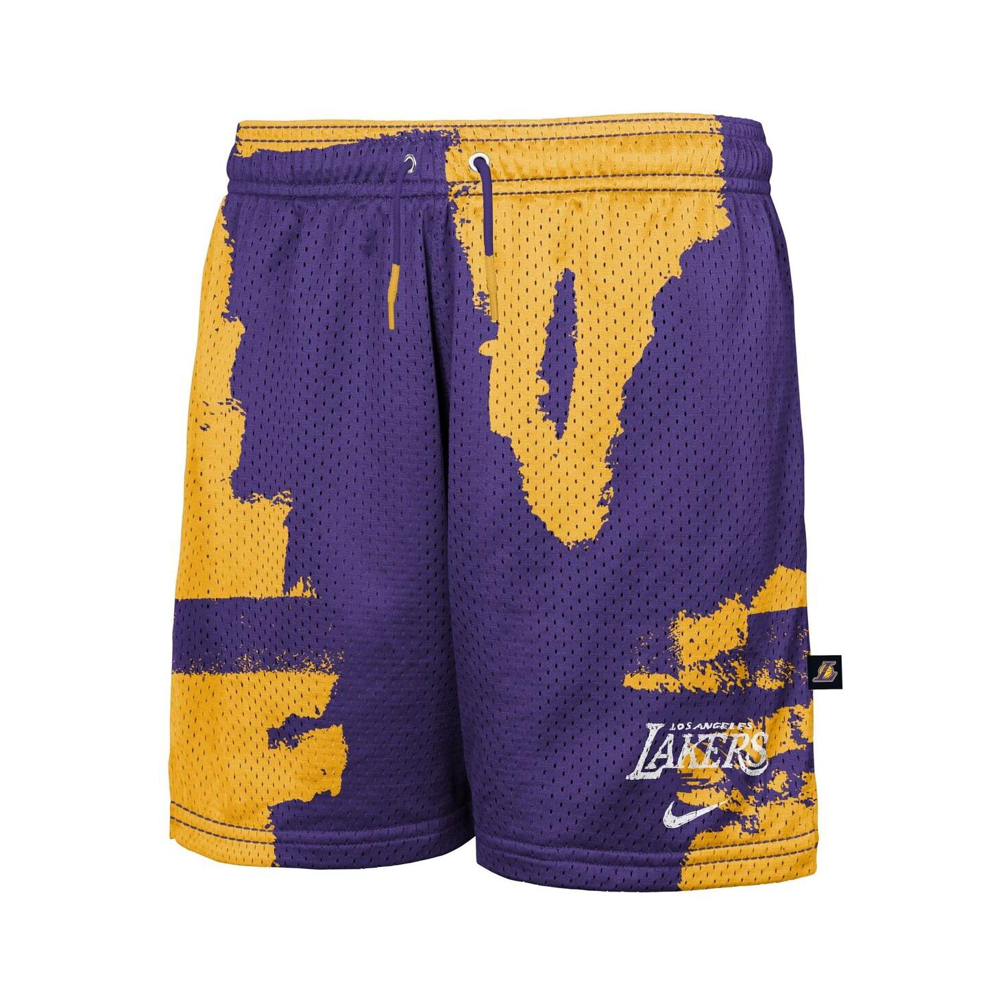 Детские шорты Nike Purple Los Angeles Lakers Courtside Pro Shot Dri-FIT Mesh Practice — фото 2