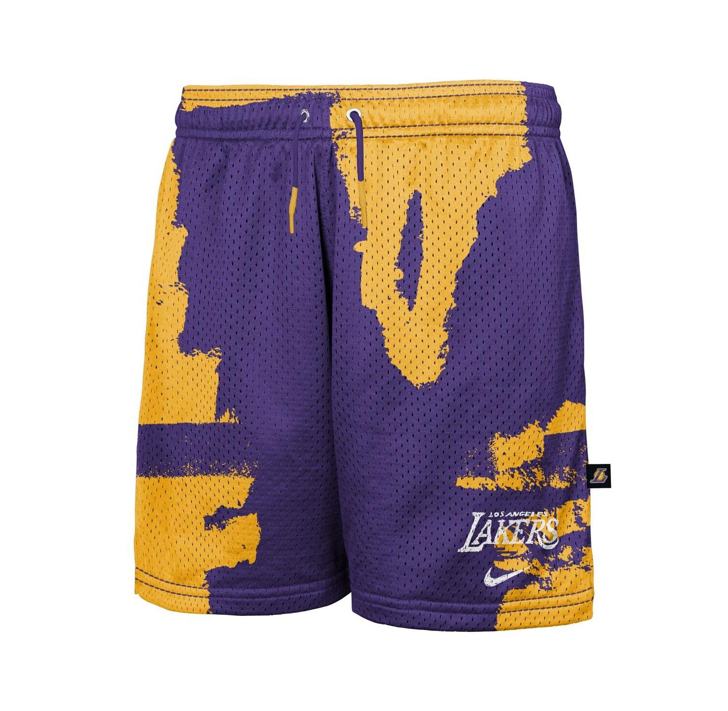 Big Boys and Girls Purple Los Angeles Lakers Courtside Pro Shot Dri-FIT Mesh Practice Shorts