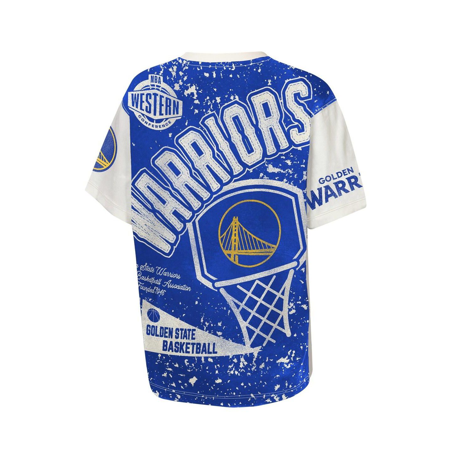 Детская футболка Outerstuff White Golden State Warriors Top Player All-Over-Print — фото 3