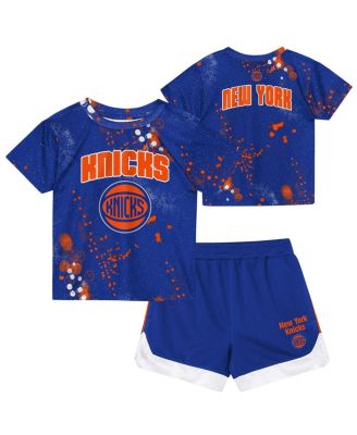Preschool 2-Piece Blue New York Knicks Home Plate T-Shirt and Shorts Set