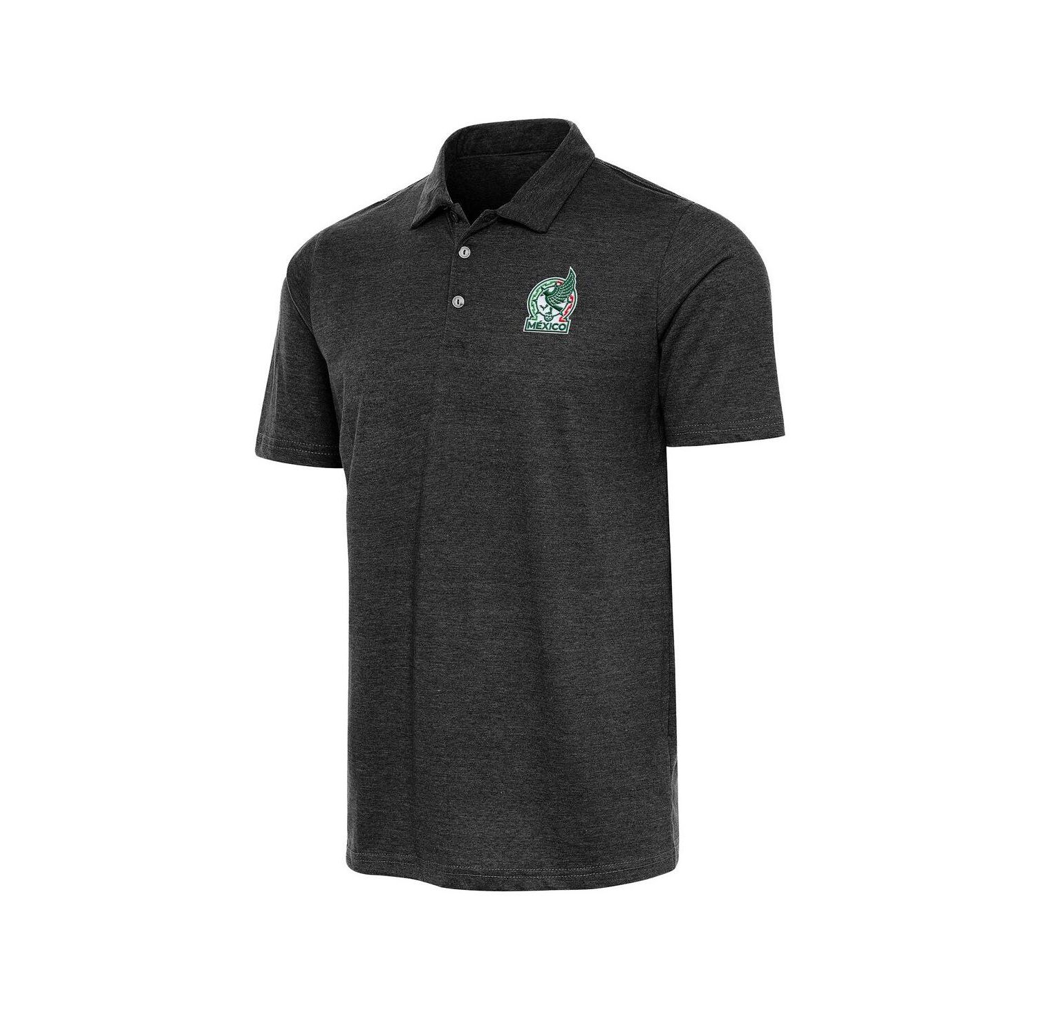 Men's Heather Black Mexico National Team Peak Polo Shirt