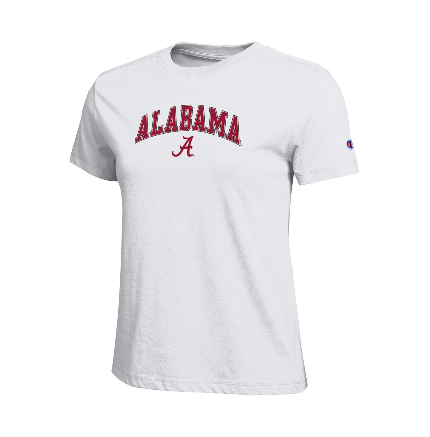 Женская футболка Champion White Alabama Crimson Tide Arched Over Logo — фото 2