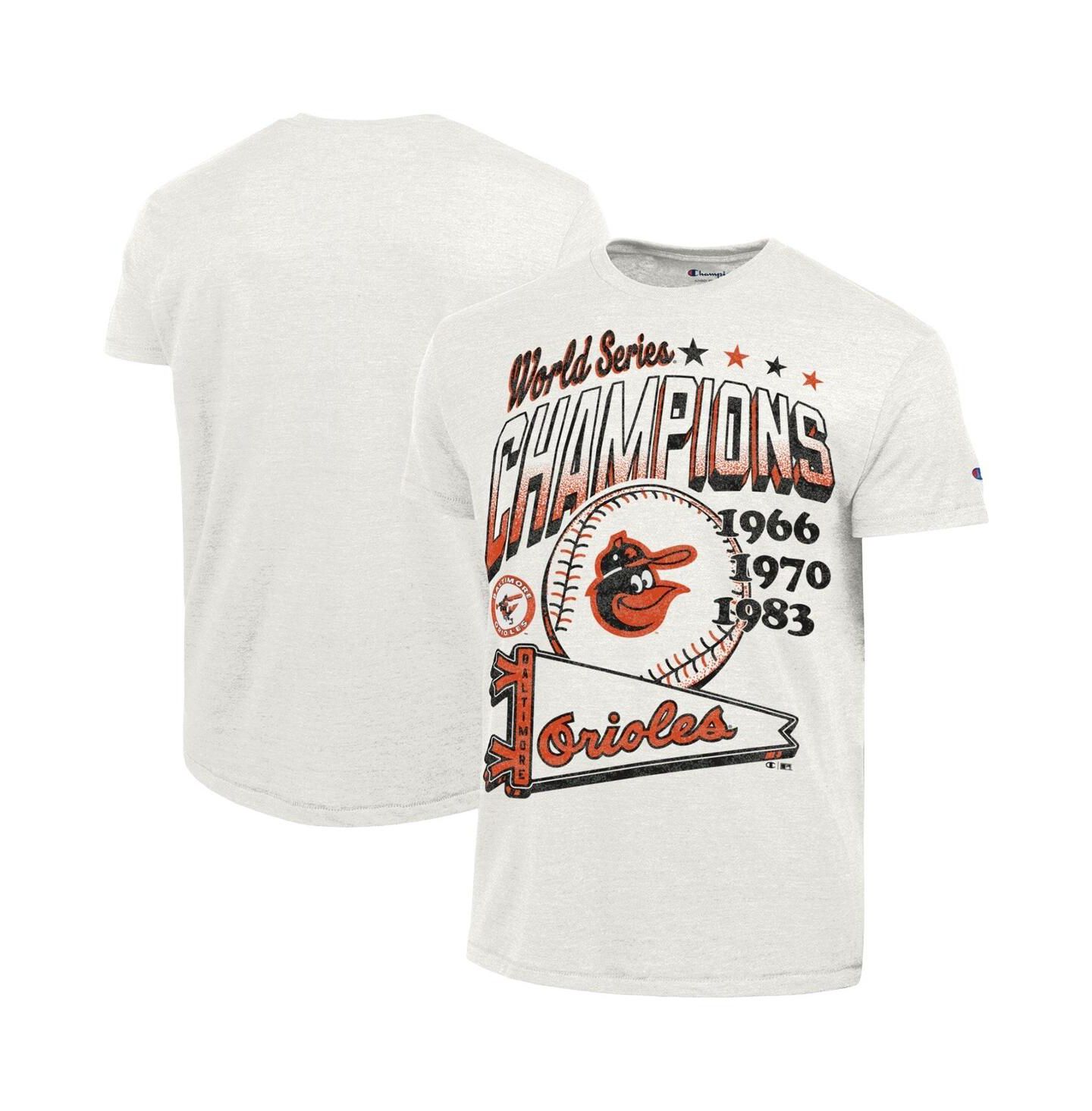 Мужская футболка Champion White Baltimore Orioles Winning Tradition Cooperstown Tri-Blend — фото 1