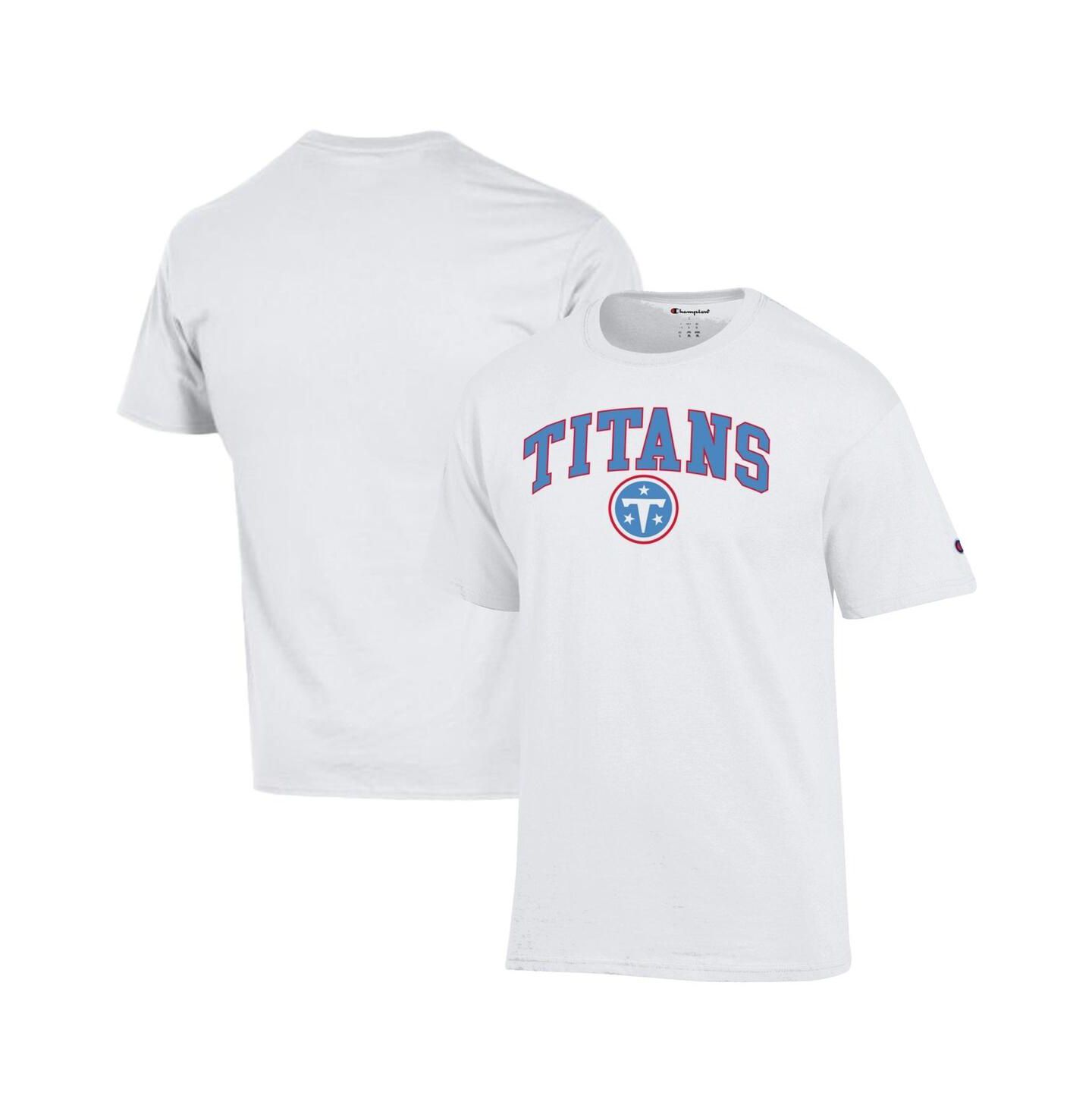 Мужская футболка Champion White Tennessee Titans Arch Over Logo — фото 1