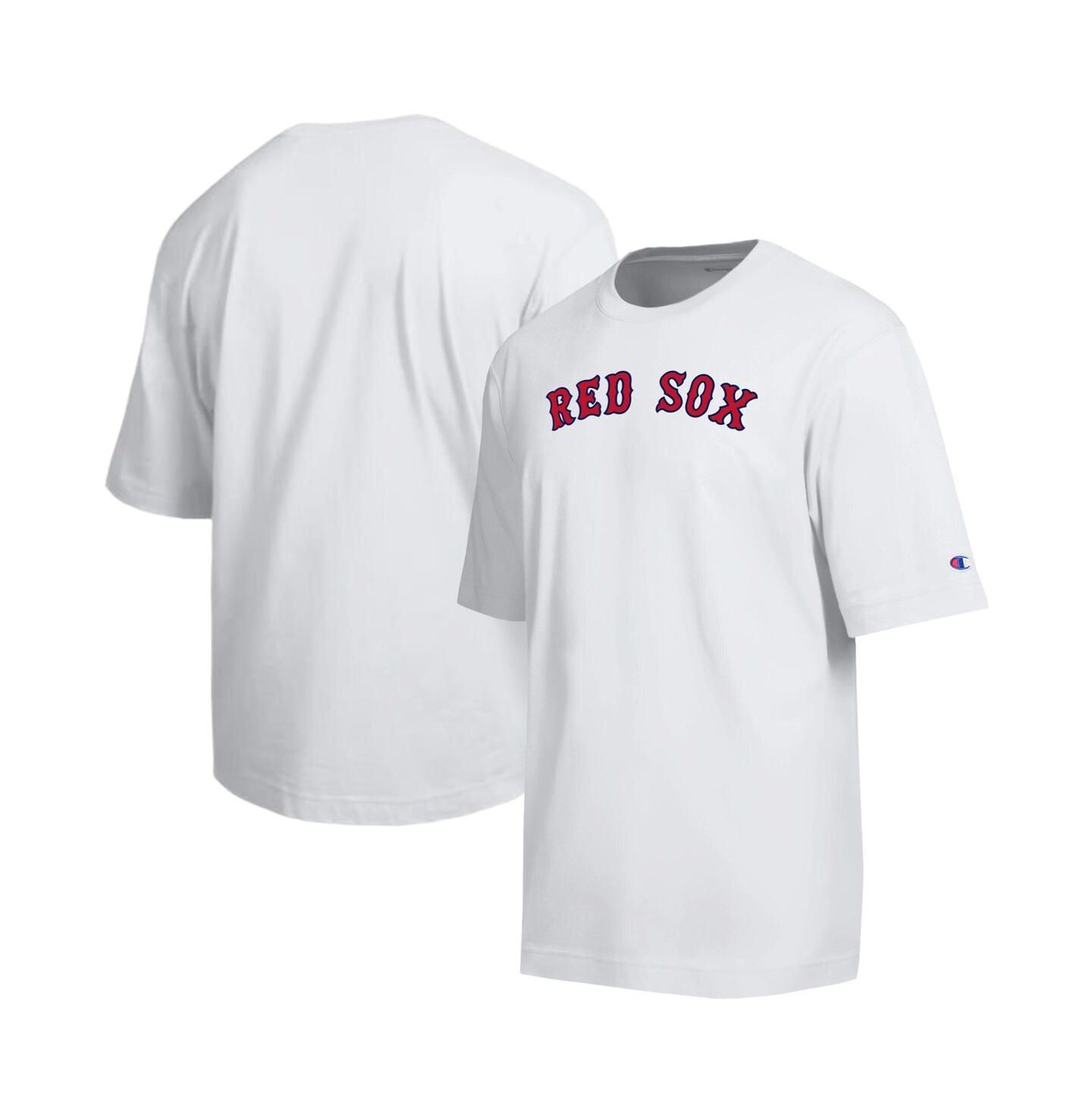 Мужская футболка Champion White Boston Red Sox All Star Arched Chenille Wordmark — фото 1