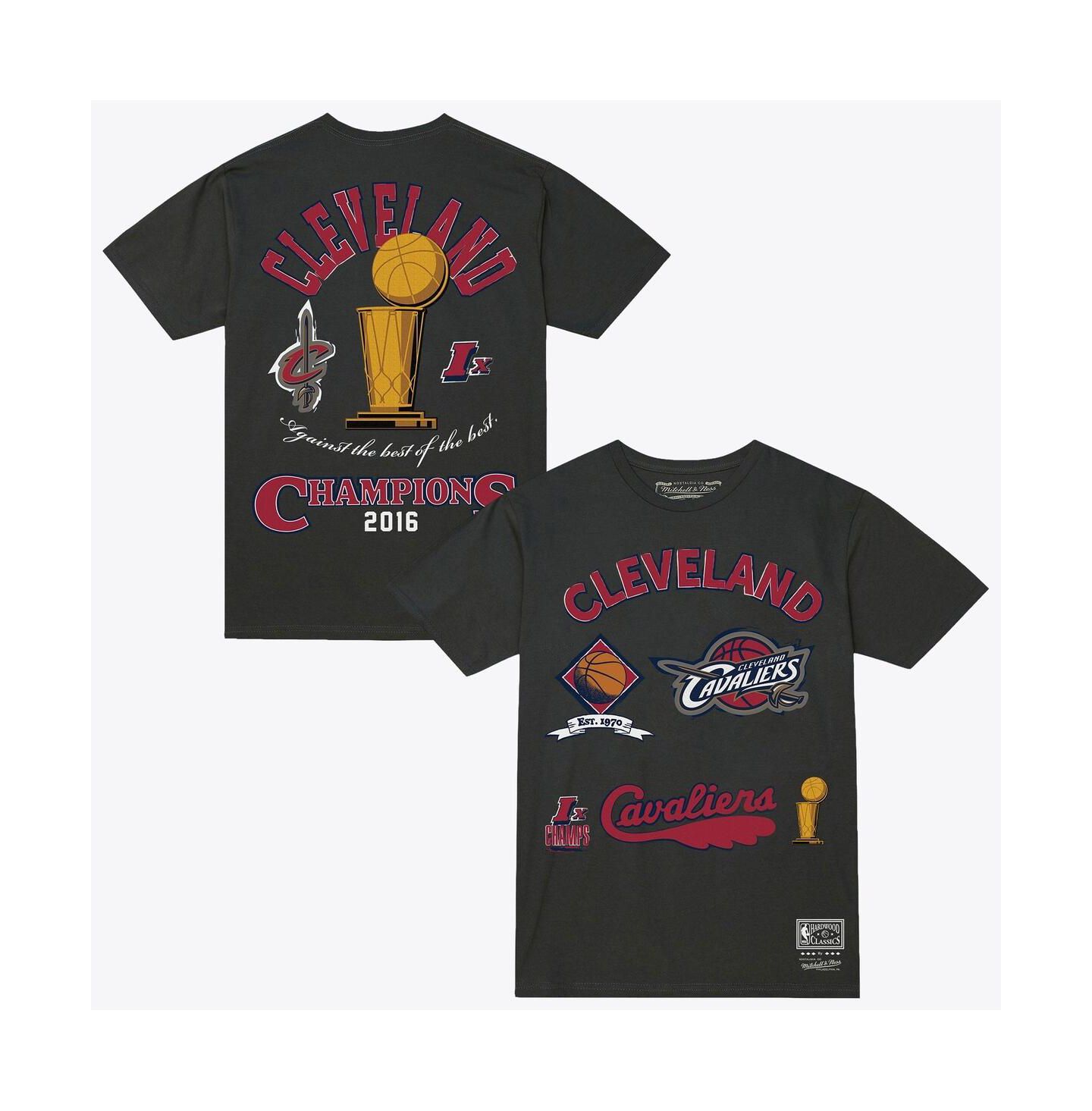 Мужская футболка Mitchell & Ness Charcoal Cleveland Cavaliers Hardwood Classics Legacy Defined — фото 1