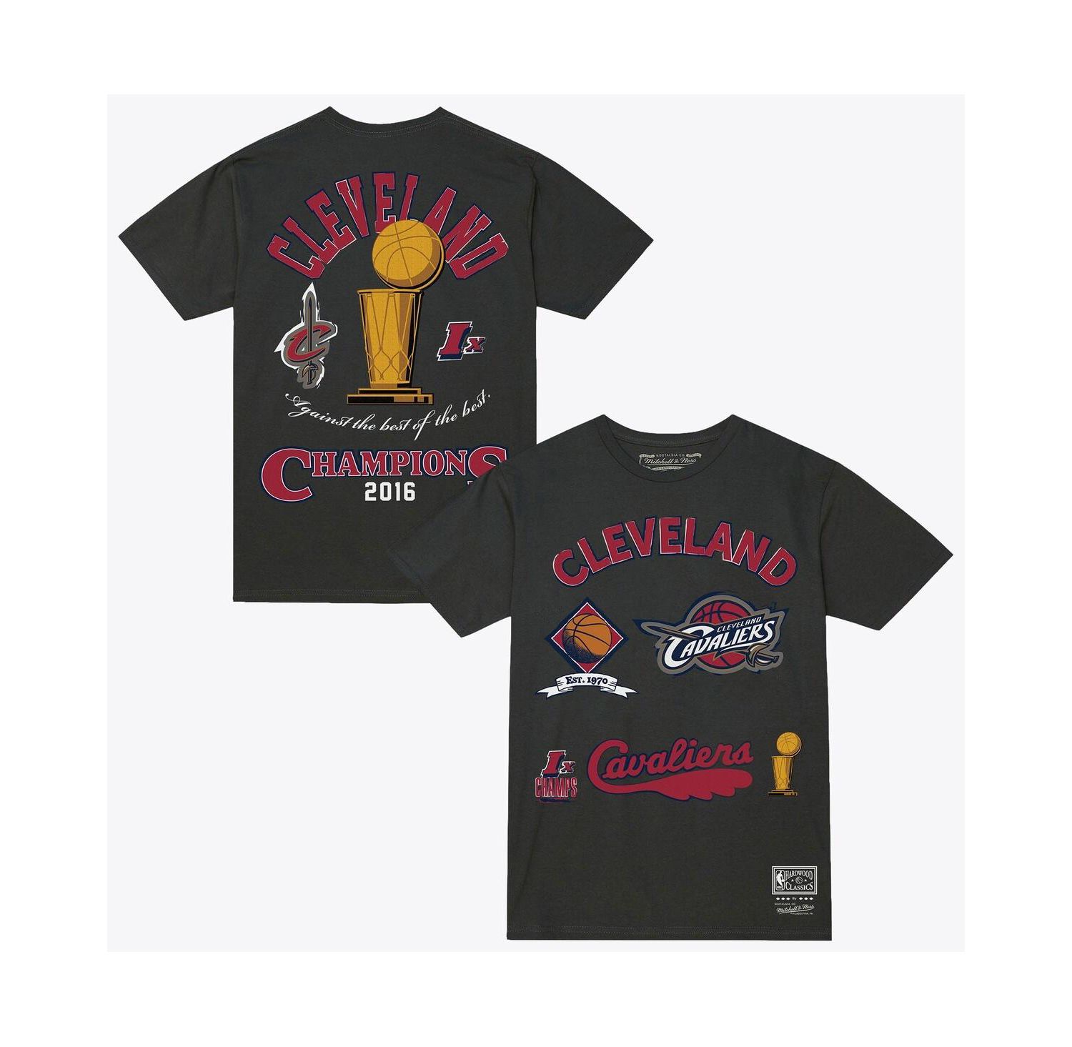 Men's Charcoal Cleveland Cavaliers Hardwood Classics Legacy Defined T-Shirt