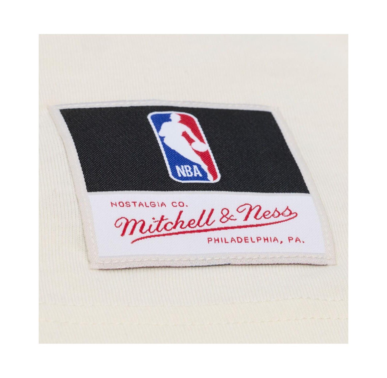 Men's Cream Los Angeles Lakers Hardwood Classics Chainstitch Premium T-Shirt