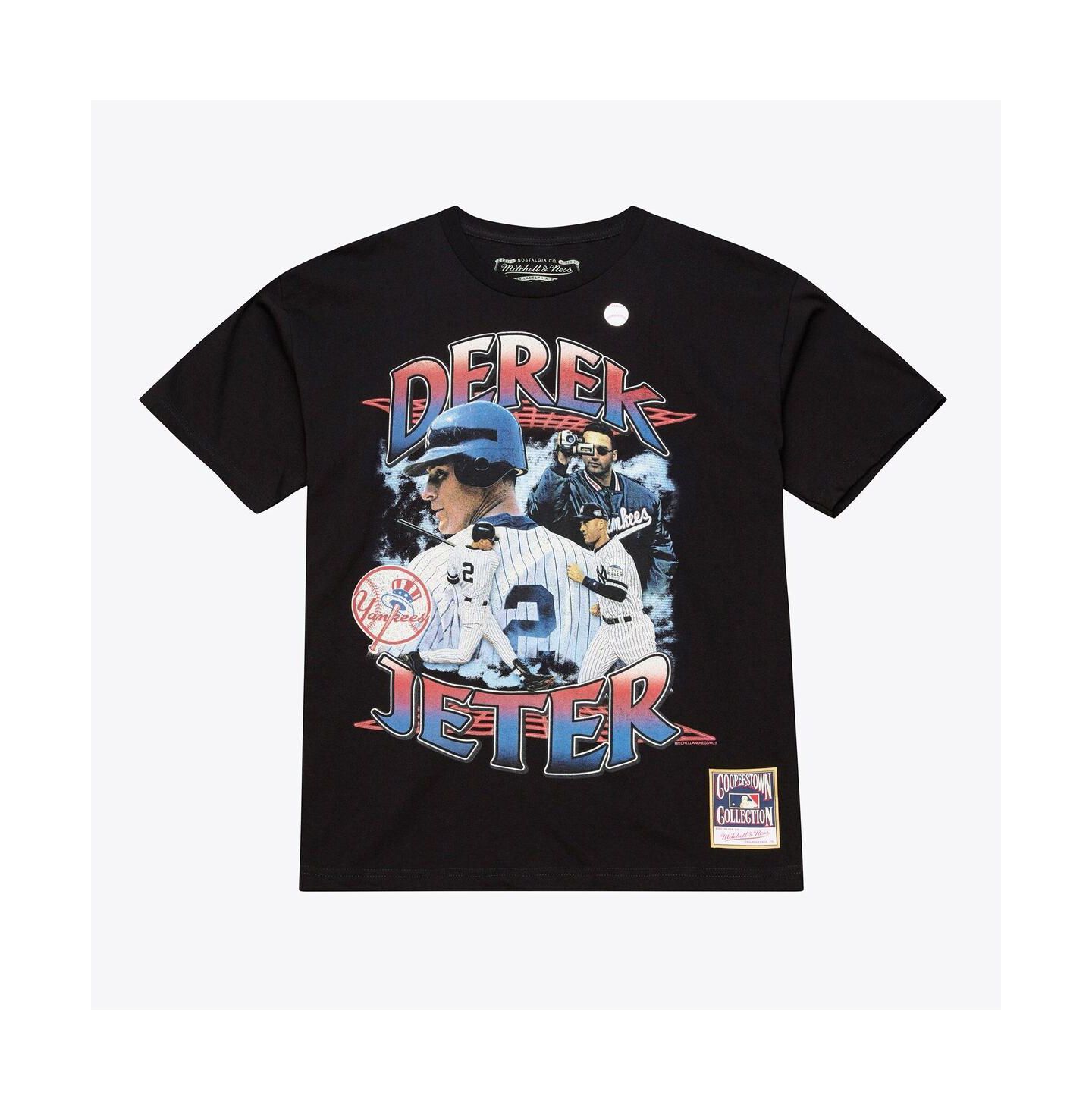 Мужская футболка Mitchell & Ness Derek Jeter Black New York Yankees Legendary Collage Player — фото 1