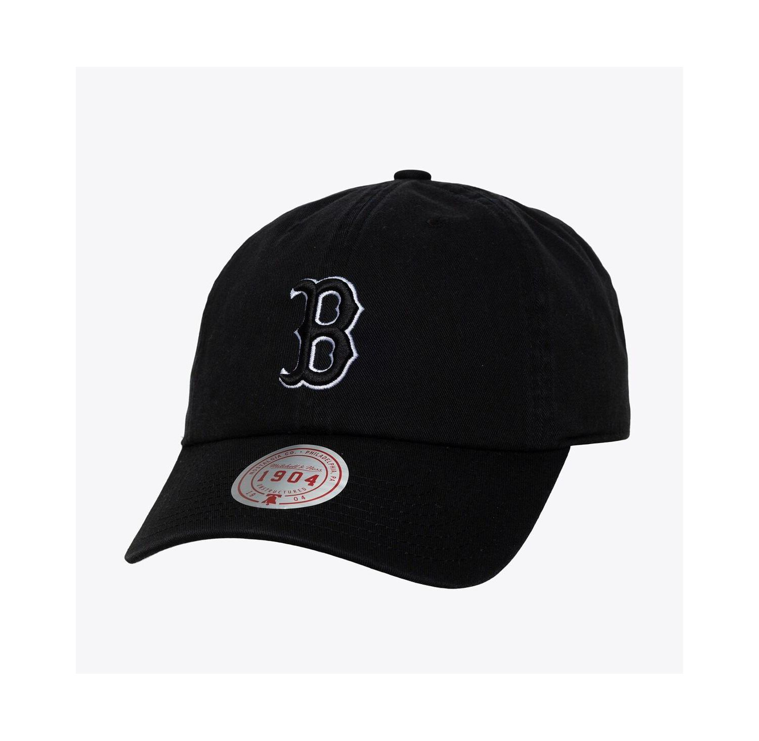 Men's and Women's Black White Boston Red Sox 1904 Strapback Adjustable Hat