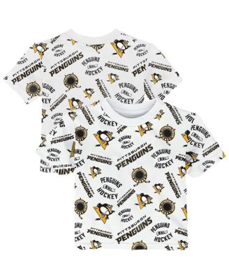 Toddler White Pittsburgh Penguins Run Down All-Over-Print T-Shirt