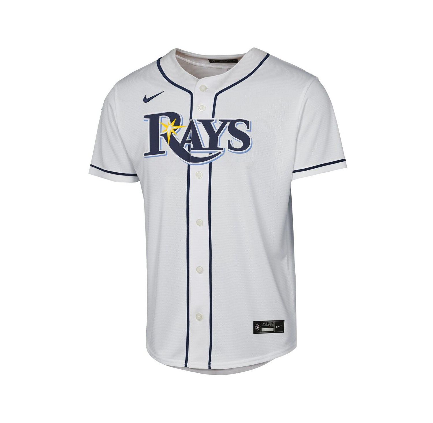 Big Boys and Girls Junior Caminero White Tampa Bay Rays Home Replica Player Jersey