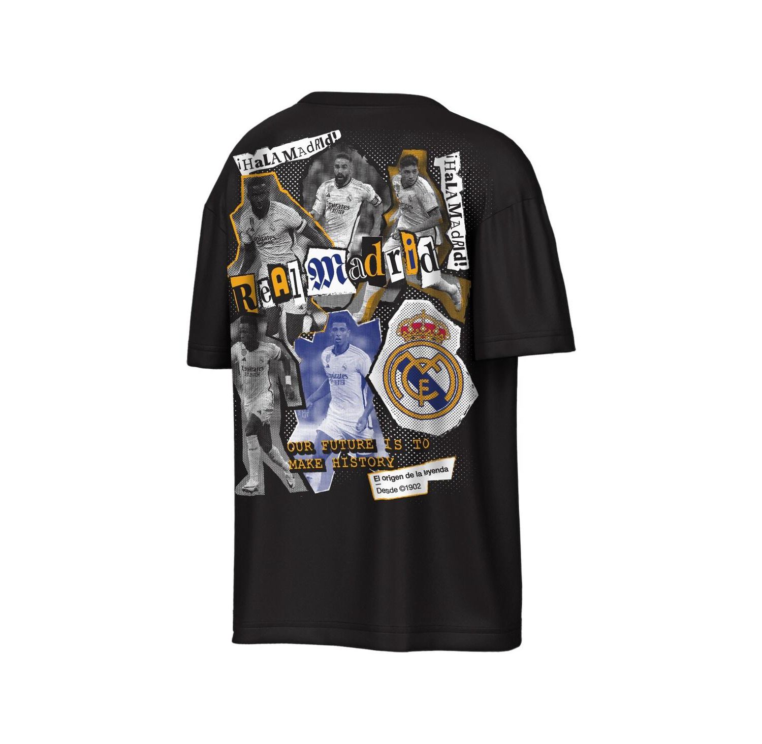 Men's Black Real Madrid Oversized Ransom T-Shirt