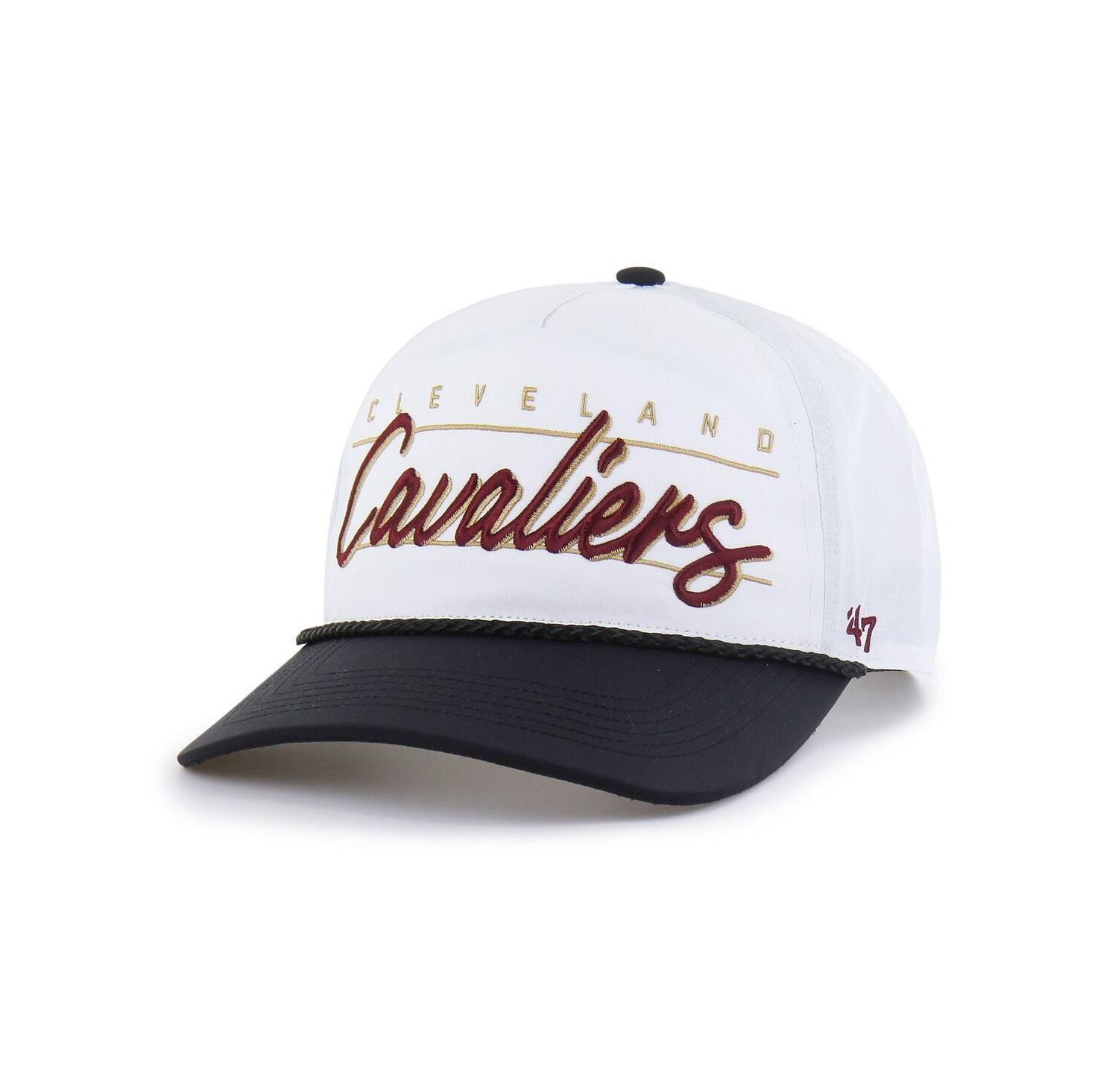 Men's White Cleveland Cavaliers Brrr&deg; Condor Two-Tone Hitch Rope Adjustable Hat