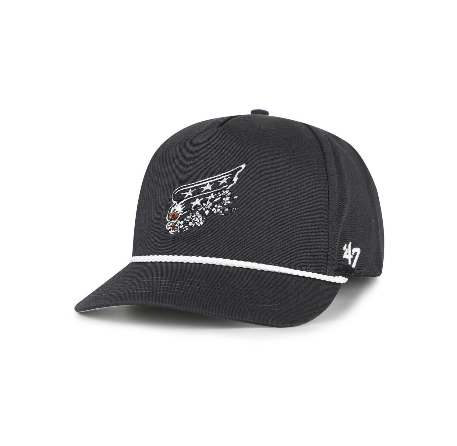 Men's Charcoal Washington Capitals Cherry Blossom Rope Hitch Adjustable Hat