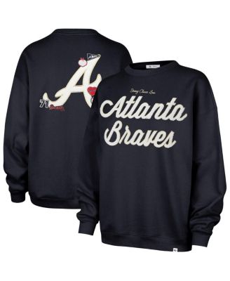 Stoney Clover Lane X Women's Navy Atlanta Braves Oversized Sweatshirt