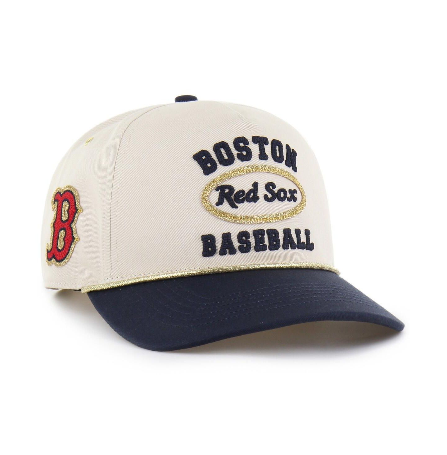 Мужская кепка '47 Brand Stoney Clover Lane X Natural/Navy Boston Red Sox Glitter Rope Hitch Adjustable Hat — фото 1