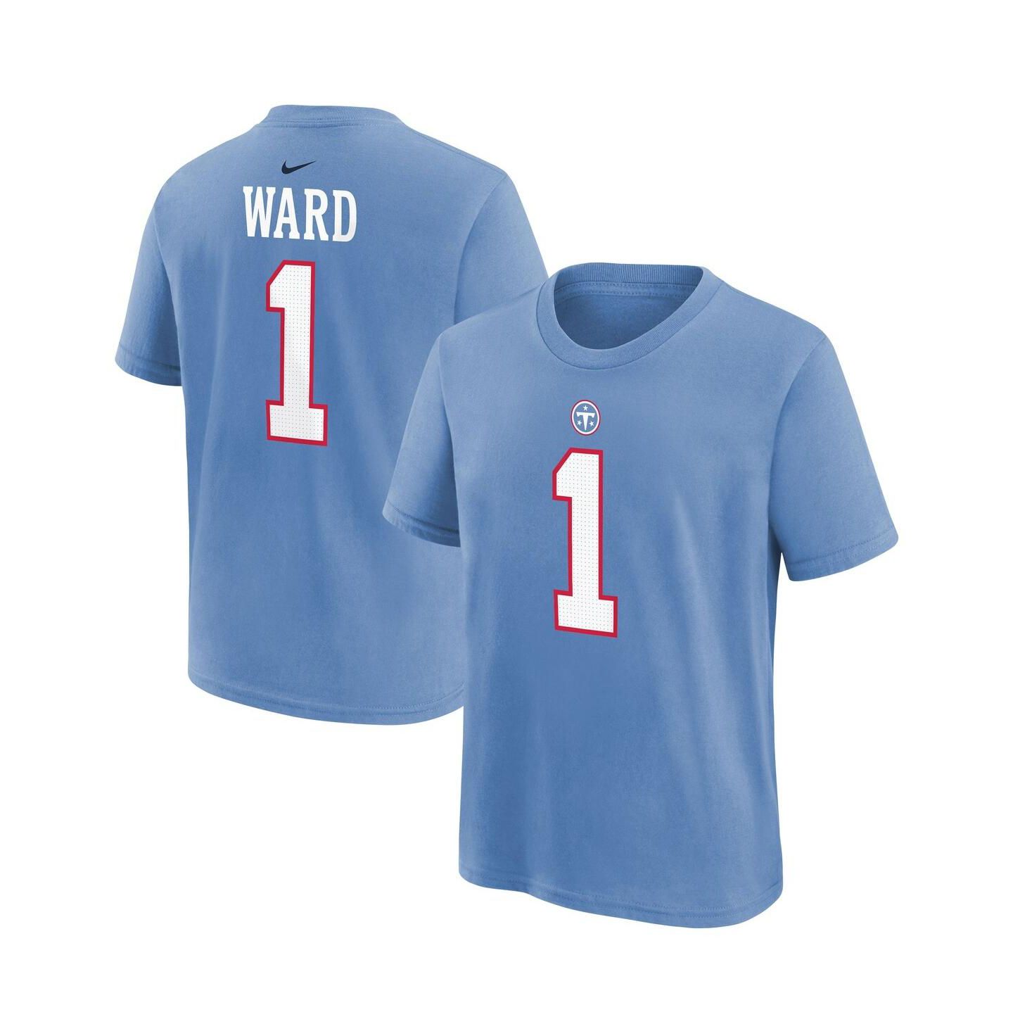 Детская футболка Nike Cameron Ward Light Blue Tennessee Titans Name & Number — фото 1