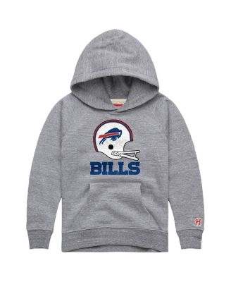 Big Boys and Girls Gray Buffalo Bills Big Helmet Tri-Blend Hoodie