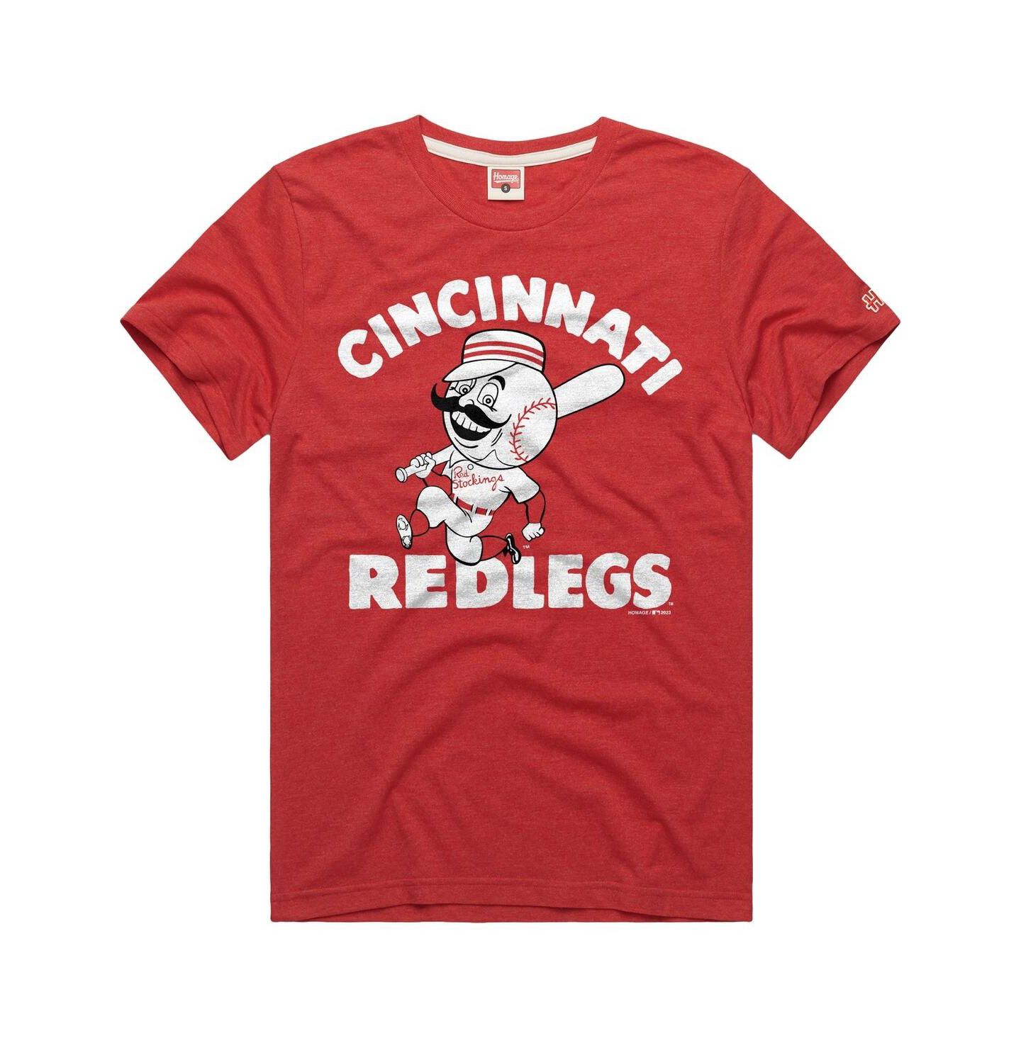 Мужская футболка Homage Red Cincinnati Reds Tri-Blend Hyperlocal — фото 1
