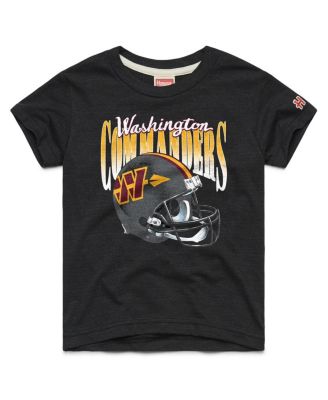 Toddler Charcoal Washington Commanders Gradient Helmet Tri-Blend T-Shirt