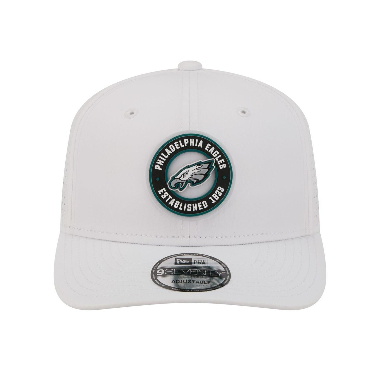 Men's White Philadelphia Eagles COOLERA 9SEVENTY Adjustable Hat