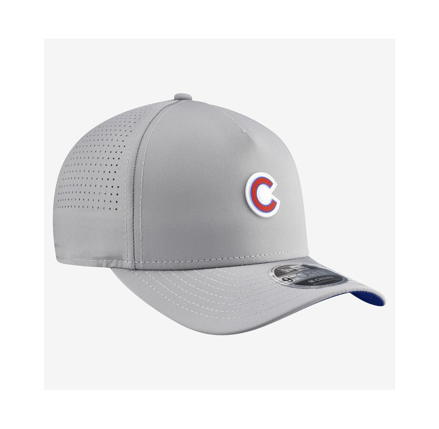 Men's Gray Chicago Cubs Micro Logo 9FORTY M-Crown A-Frame Adjustable Hat