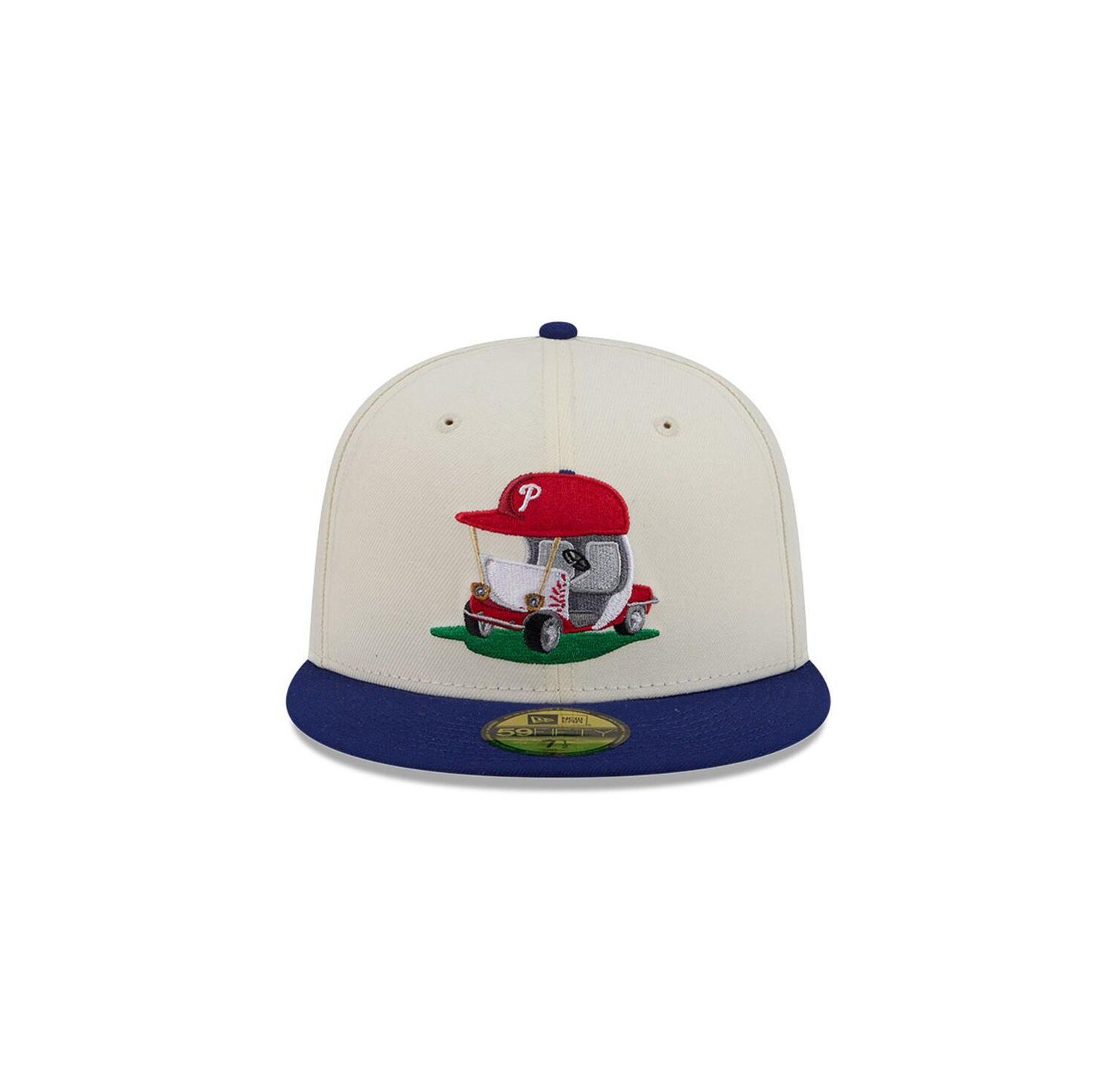 Men's Cream/Royal Philadelphia Phillies Bullpen Cart 59FIFTY Fitted Hat