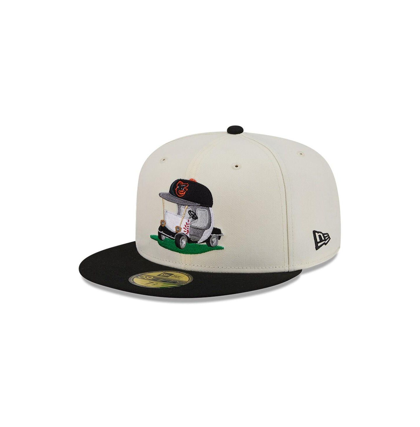 Мужская кепка New Era Cream/Black Baltimore Orioles Bullpen Cart 59FIFTY Fitted Hat — фото 3
