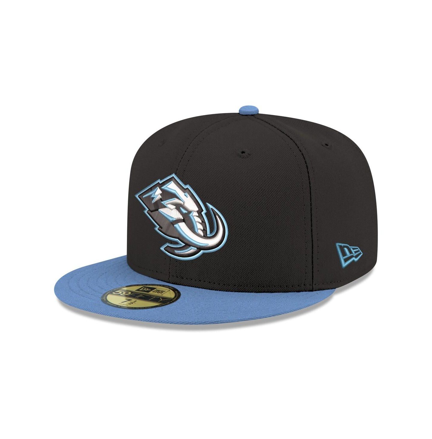 Мужская кепка New Era Black Utah Mammoth Core Logo Two-Tone 59FIFTY Fitted Hat — фото 1