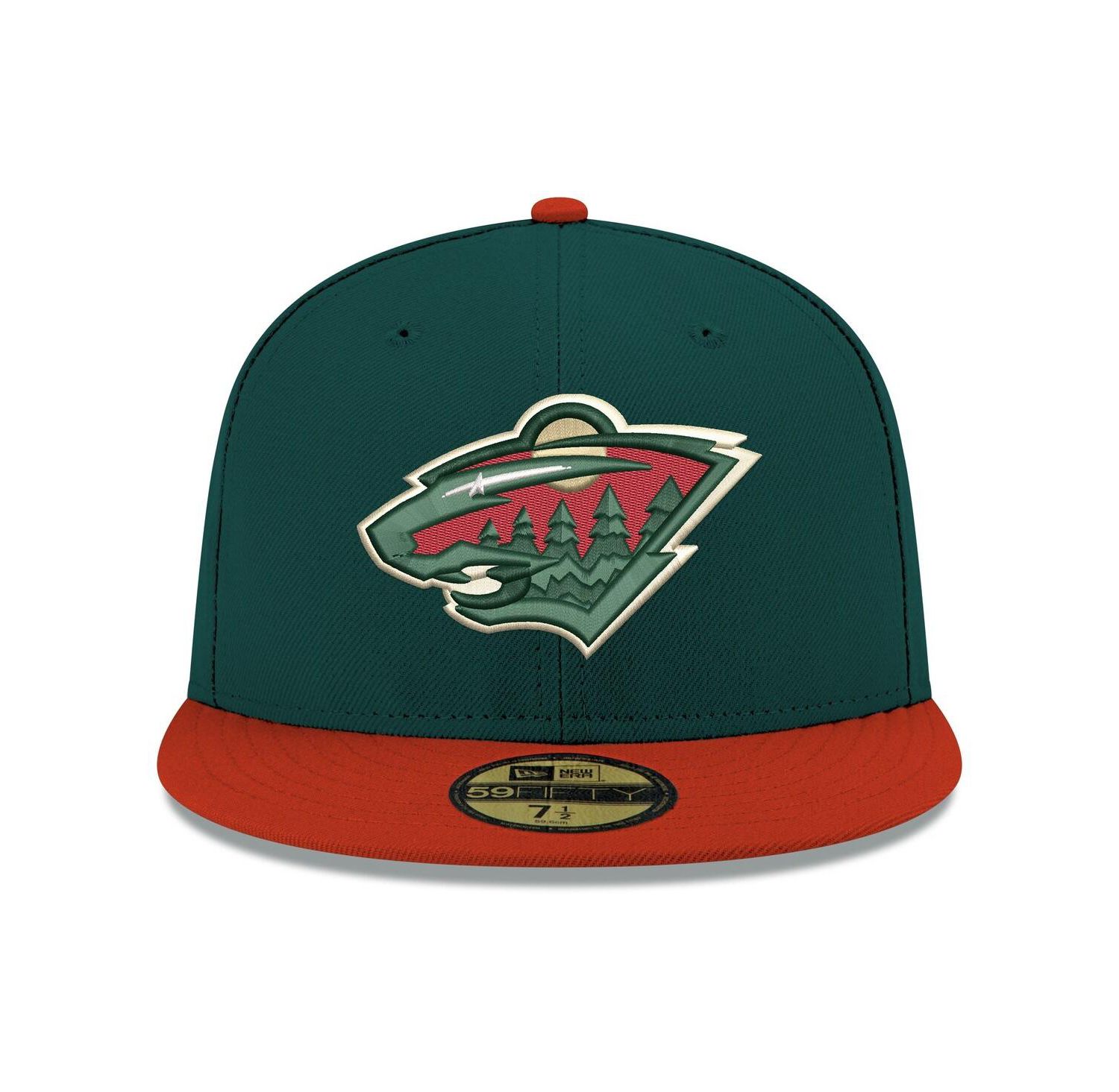 Men's Green Minnesota Wild Core Logo Two-Tone 59FIFTY Fitted Hat