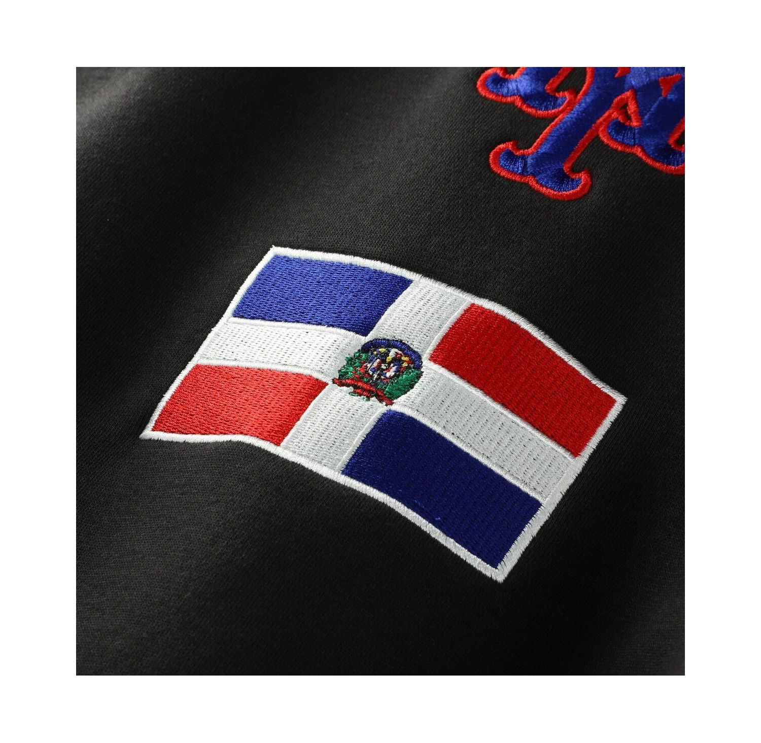 Men's Black New York Mets Dominican Republic Country Flag Hoodie